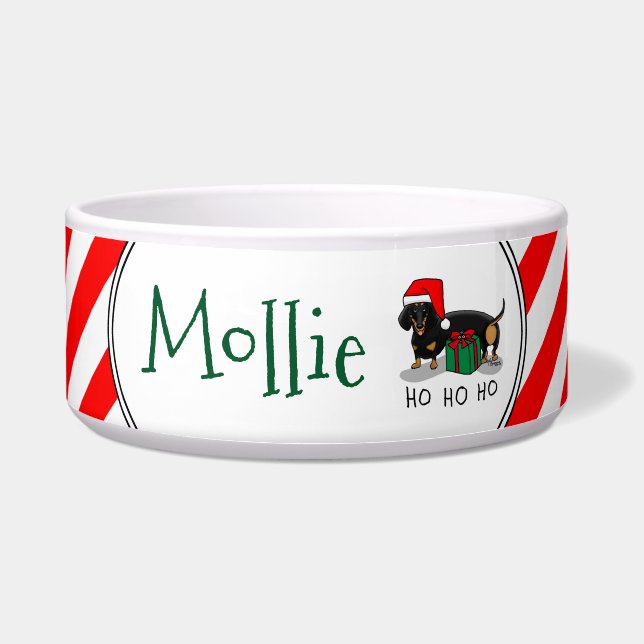 Christmas Santa Dachshund (S black & tan) Cute (Front)