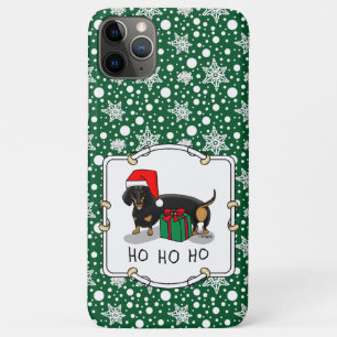 Christmas Santa Dachshund (S black & tan) Cute iPhone 11 Pro Max Case