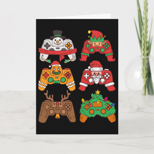 Christmas Santa Deer Gaming Controllers Boys Kids Card