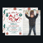 Christmas Santa Deer Snowman Winter Birthday Photo Invitation<br><div class="desc">Christmas Santa Deer Snowman Winter Birthday Photo Invitation</div>