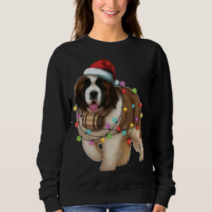 Christmas Santa Dog, St. Bernard, Saint Xmas, Dog  Sweatshirt