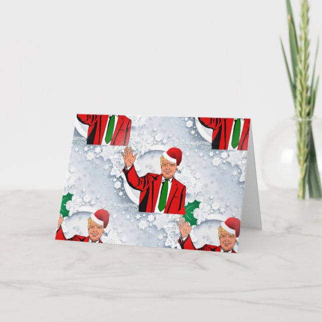 christmas santa donald trump holiday card (Front)