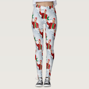 christmas santa donald trump leggings