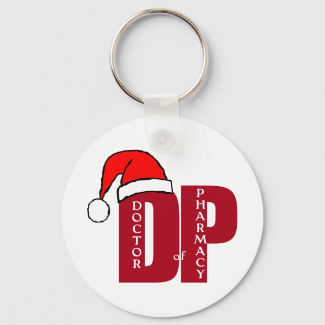 CHRISTMAS SANTA DP - DOCTOR OF PHARMACY KEY RING (Front)