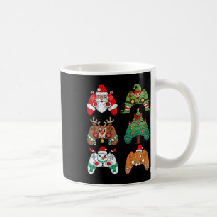 Christmas Santa Elf Gaming Controllers Fun Xmas Bo Coffee Mug