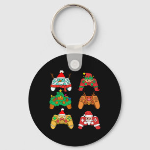 Christmas Santa Elf Gaming Controllers Gamer Xmas  Key Ring