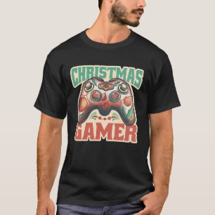 Christmas Santa Elf Gaming Controllers Snowman Boy T-Shirt