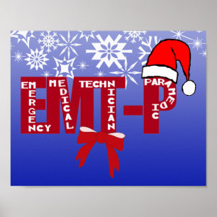 Christmas Santa EMT-P Paramedic POSTER