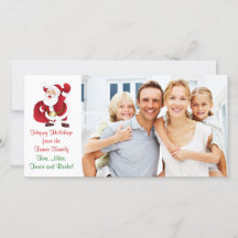 Christmas Santa  Family Photo Card