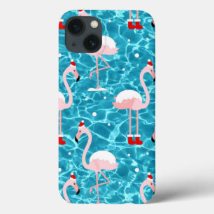 christmas santa flamingo iPhone 13 case
