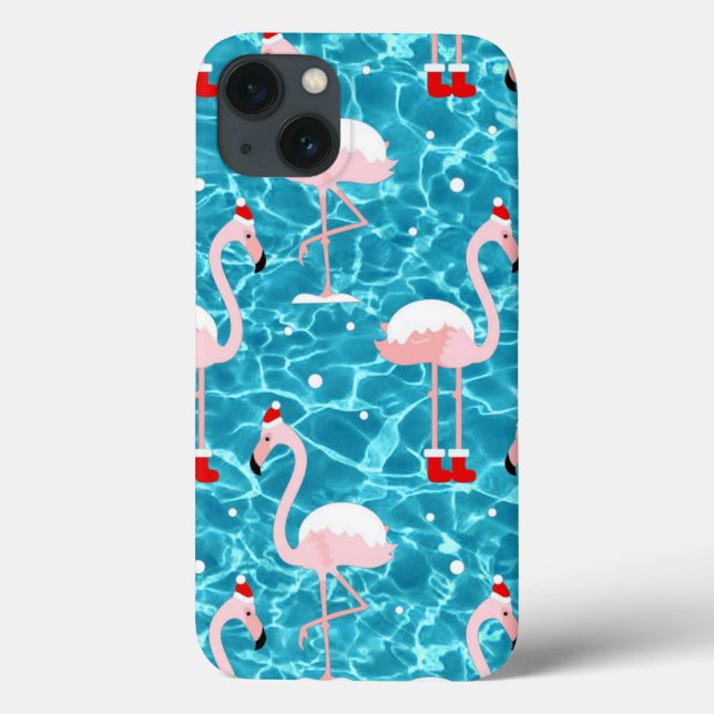 christmas santa flamingo Case-Mate iPhone case (Back)
