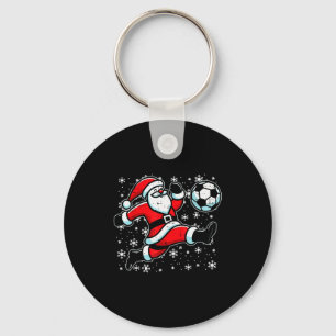 Christmas Santa Football Kick Xmas Soccer Men Boys Key Ring