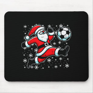 Christmas Santa Football Kick Xmas Soccer Men Boys Mouse Pad