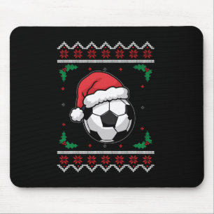 Christmas Santa Football Xmas Ugly Soccer Boys Kid Mouse Pad