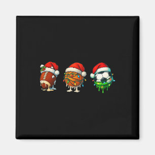Christmas Santa Footbyll Bysketbyll Soccer Ice Cre Magnet