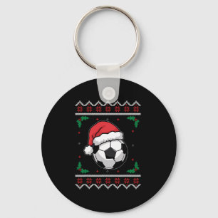 Christmas Santa Footll Xmas Ugly Soccer Boys Kid Y Key Ring