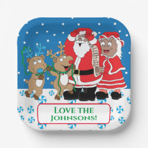 Christmas Santa Fun Paper Plate