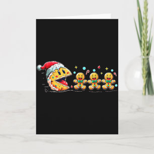 Christmas Santa Game Gaming Chasing Gingerbread Card