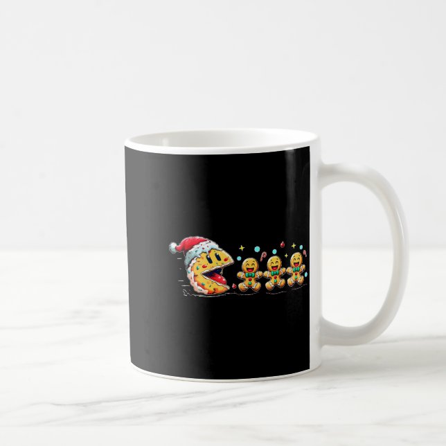 Christmas Santa Game Gaming Chasing Gingerbread  Coffee Mug (Right)