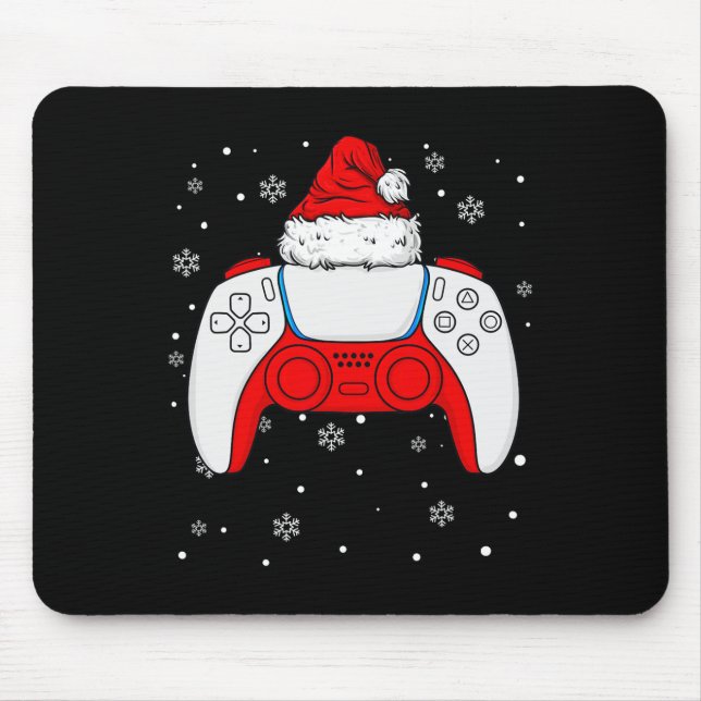 Christmas Santa Gamer Controller Boys Kids Teens G Mouse Pad (Front)