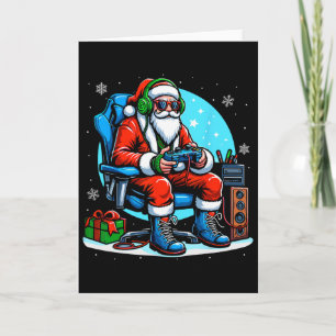 Christmas Santa Gamer Xmas Funny Video Gaming Chri Card