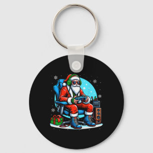 Christmas Santa Gamer Xmas Funny Video Gaming Chri Key Ring
