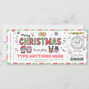 Christmas Santa Gift Voucher Template for kids