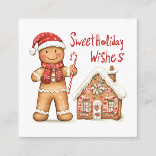 Christmas Santa Gingerbread man Enclosure Card