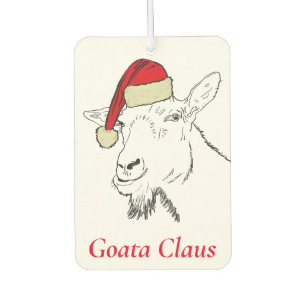 Christmas Santa Goat a claus Car Air Freshener