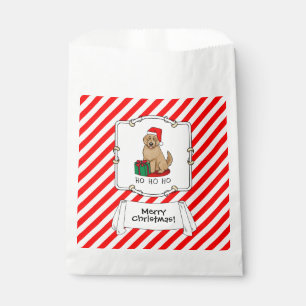 Christmas Santa Goldendoodle (golden red) Dog Cute Favour Bag