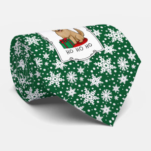 Christmas Santa Goldendoodle (golden red) Dog Cute Tie