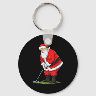 Christmas Santa Golf Golfer Xmas Funny Christmas G Key Ring