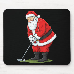 Christmas Santa Golf Golfer Xmas Funny Christmas G Mouse Pad