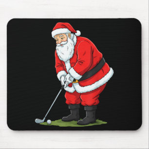 Christmas Santa Golf Golfer Xmas Funny Christmas G Mouse Pad