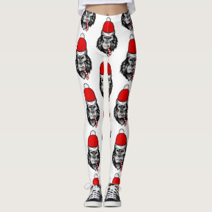 christmas santa gorilla leggings