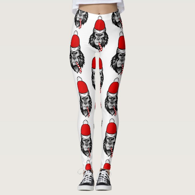 christmas santa gorilla leggings (Front)