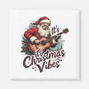 Christmas Santa Guitar Player - Rockin Around the Magnet