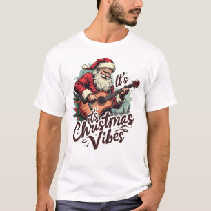 Christmas Santa Guitar Player - Rockin Around the T-Shirt