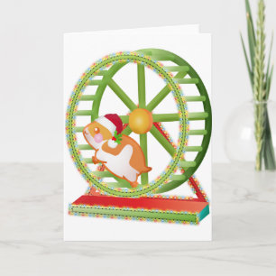 christmas santa hamster invitation