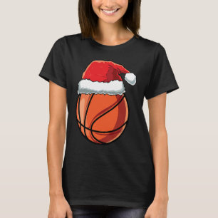 Christmas Santa Hat Basketball Player Funny Boys X T-Shirt