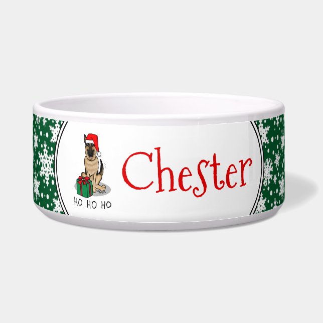 Christmas Santa Hat German Shepherd Dog Cute (Front)