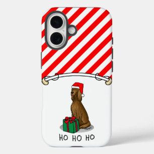 Christmas Santa Hat Irish Setter Dog (red 1) Cute iPhone 16 Case