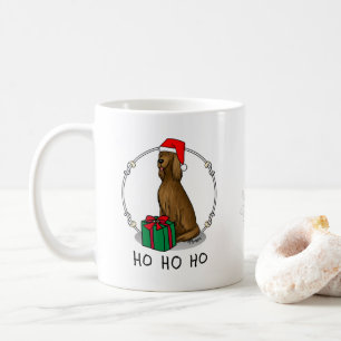 Christmas Santa Hat Irish Setter Dog (red 1) Cute Coffee Mug