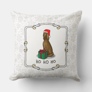 Christmas Santa Hat Irish Setter Dog (red 1) Cute Cushion