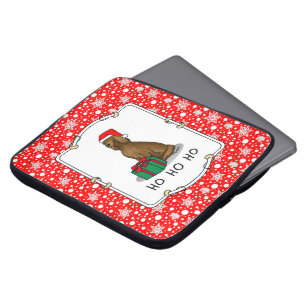 Christmas Santa Hat Irish Setter Dog (red 1) Cute Laptop Sleeve