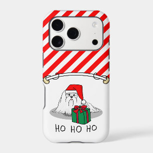 Christmas Santa Hat Maltese Dog Cute Funny