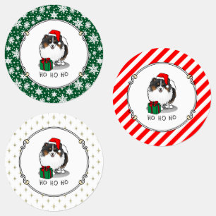 Christmas Santa Hat Pomeranian (tri-colour) Cute