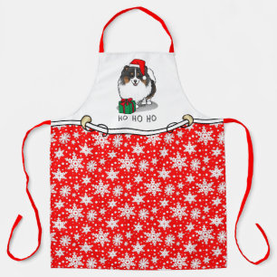 Christmas Santa Hat Pomeranian (tri-colour) Cute Apron