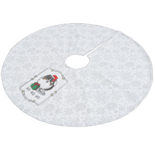 Christmas Santa Hat Pomeranian (tri-colour) Cute Fleece Tree Skirt