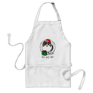 Christmas Santa Hat Pomeranian (tri-colour) Cute Standard Apron